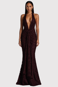 Guinevere Maxi Dress - PLUM BROWN