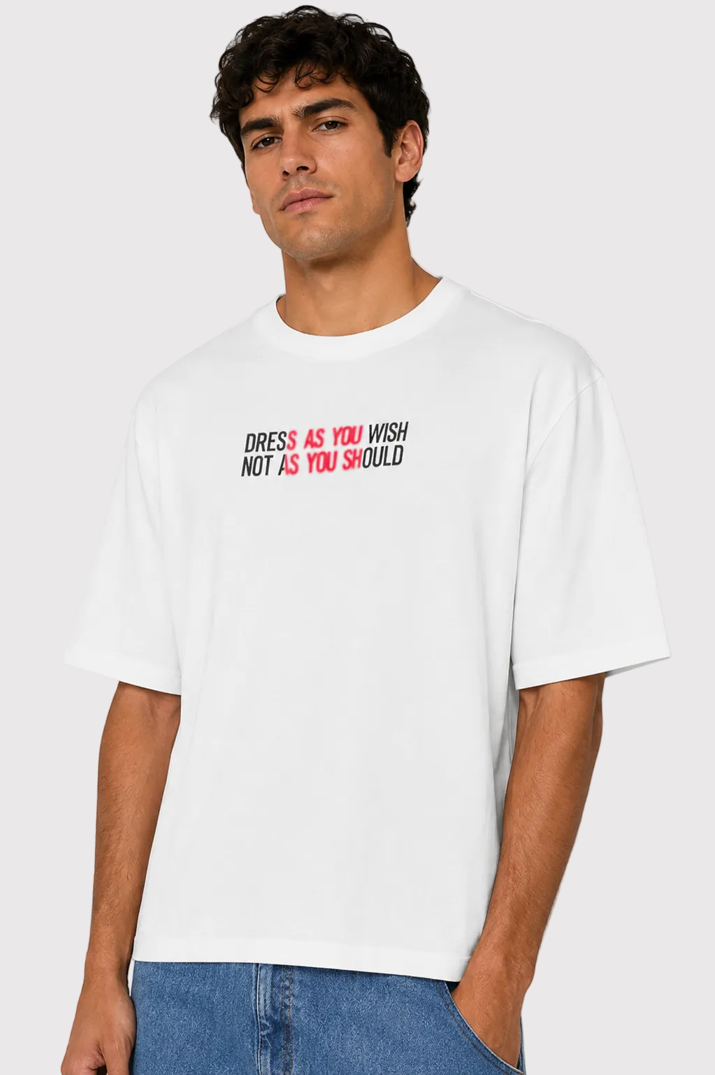 Moschino - Tricou cu imprimeu alb REALIZAT